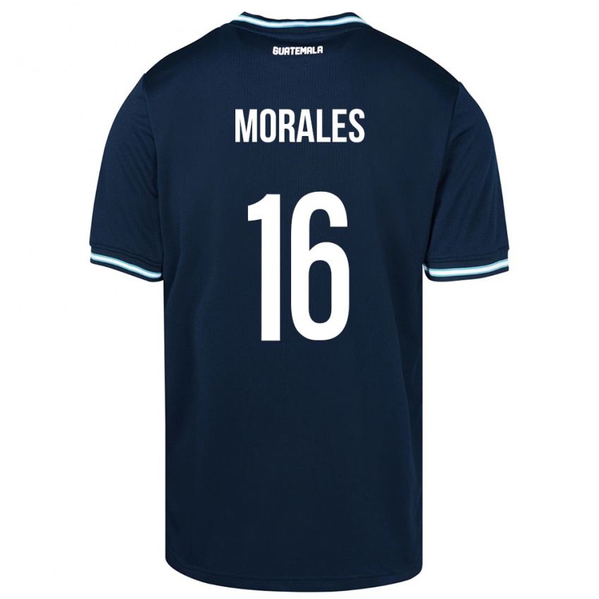 Criança Camisola Guatemala José Morales #16 Azul Alternativa 24-26 Camisa Brasil