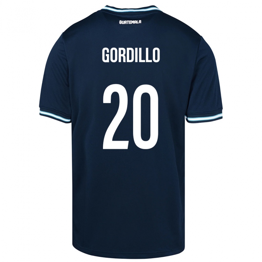 Criança Camisola Guatemala Gerardo Gordillo #20 Azul Alternativa 24-26 Camisa Brasil