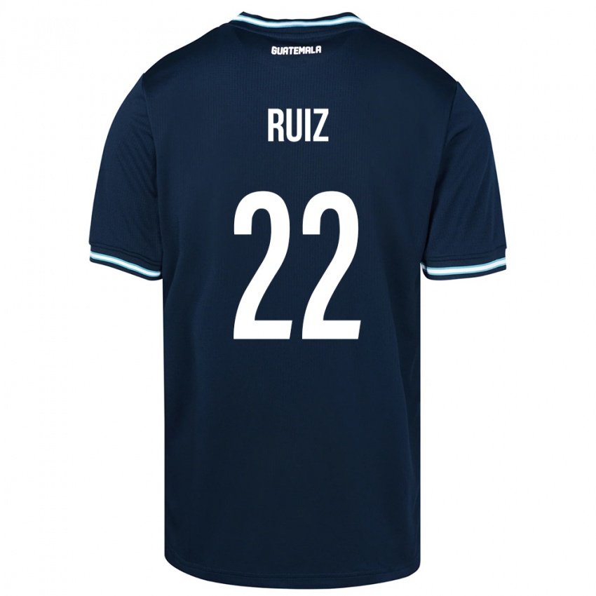 Criança Camisola Guatemala Kevin Ruiz #22 Azul Alternativa 24-26 Camisa Brasil