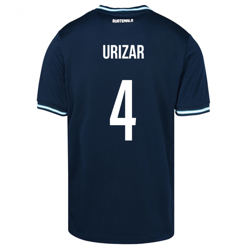 Criança Camisola Guatemala Jeshua Urizar #4 Azul Alternativa 24-26 Camisa Brasil