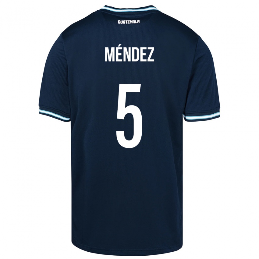 Criança Camisola Guatemala Diego Méndez #5 Azul Alternativa 24-26 Camisa Brasil