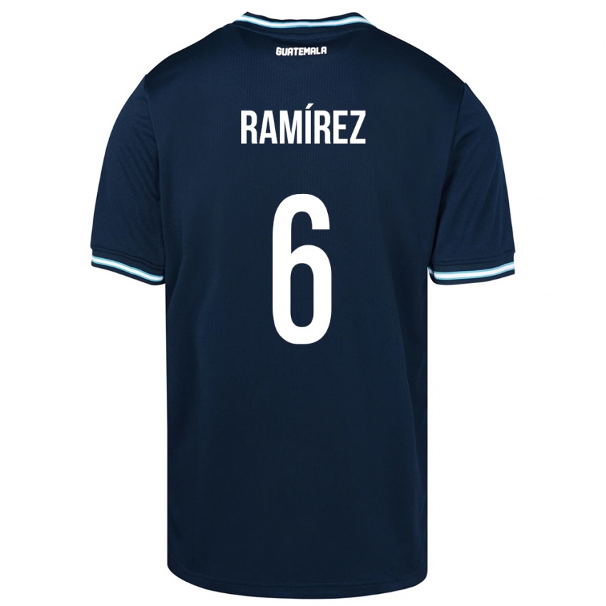 Criança Camisola Guatemala Kevin Ramírez #6 Azul Alternativa 24-26 Camisa Brasil