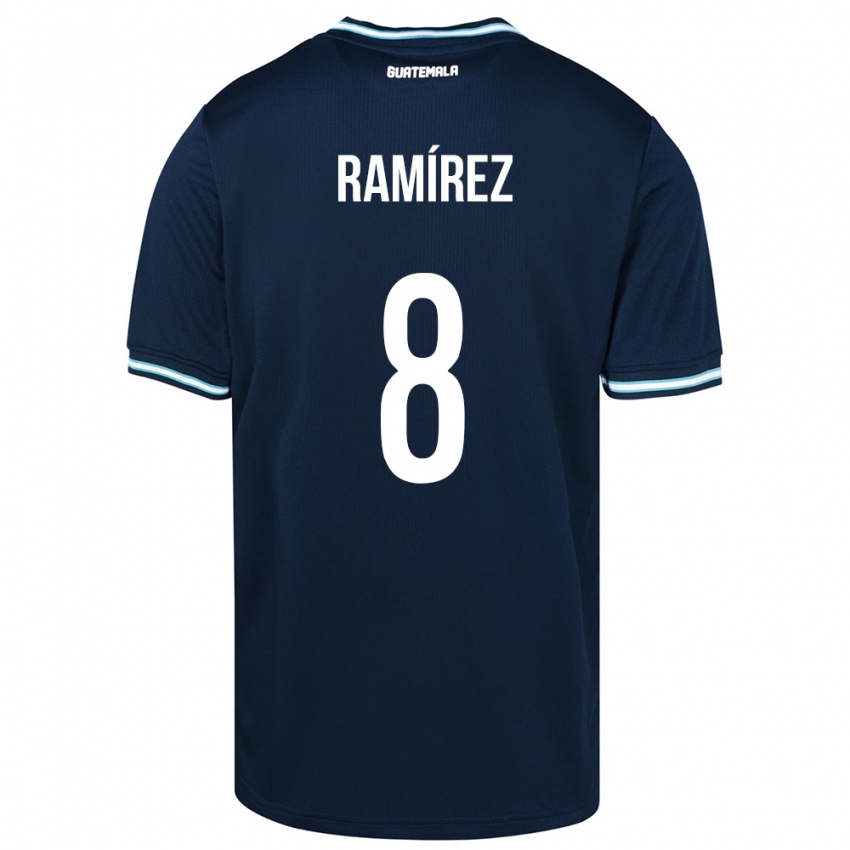 Criança Camisola Guatemala Dennis Ramírez #8 Azul Alternativa 24-26 Camisa Brasil