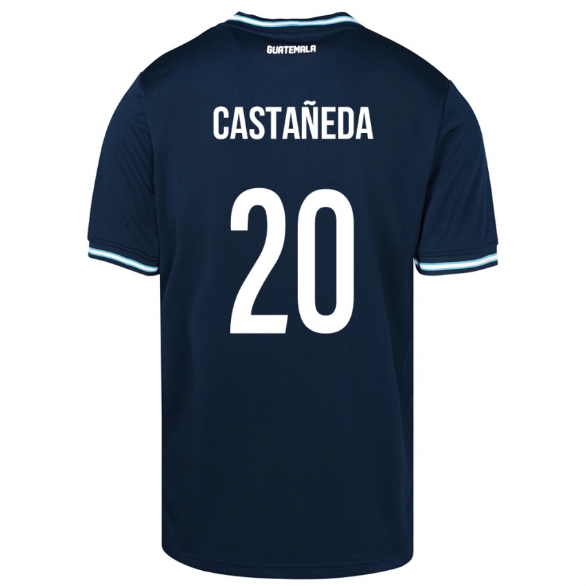 Criança Camisola Guatemala Brayam Castañeda #20 Azul Alternativa 24-26 Camisa Brasil