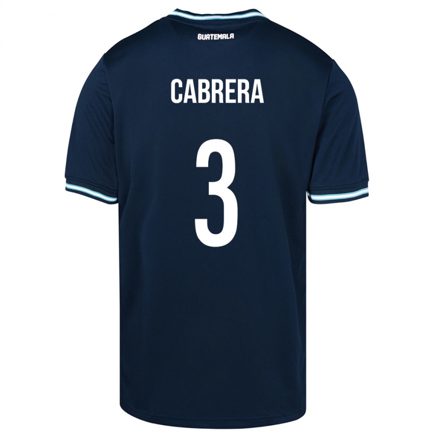 Criança Camisola Guatemala Gabriel Cabrera #3 Azul Alternativa 24-26 Camisa Brasil