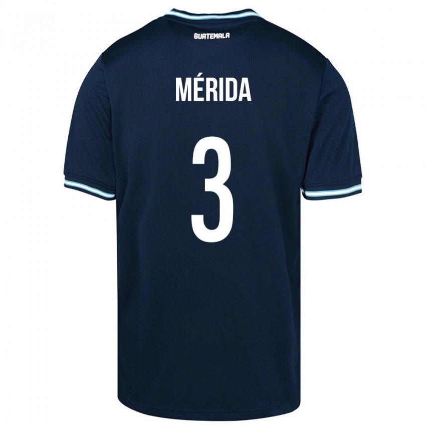 Criança Camisola Guatemala Daniel Mérida #3 Azul Alternativa 24-26 Camisa Brasil