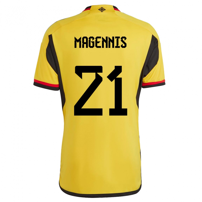 Criança Camisola Irlanda Do Norte Josh Magennis #21 Branco Alternativa 24-26 Camisa Brasil