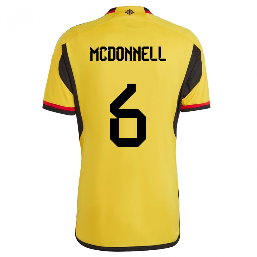 Criança Camisola Irlanda Do Norte Jamie Mcdonnell #6 Branco Alternativa 24-26 Camisa Brasil