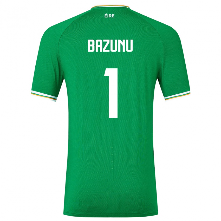 Homem Camisola Irlanda Gavin Bazunu #1 Verde Principal 24-26 Camisa Brasil