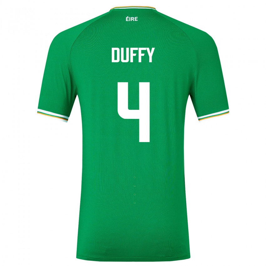 Homem Camisola Irlanda Shane Duffy #4 Verde Principal 24-26 Camisa Brasil