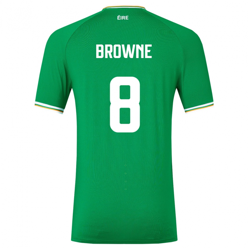 Homem Camisola Irlanda Alan Browne #8 Verde Principal 24-26 Camisa Brasil