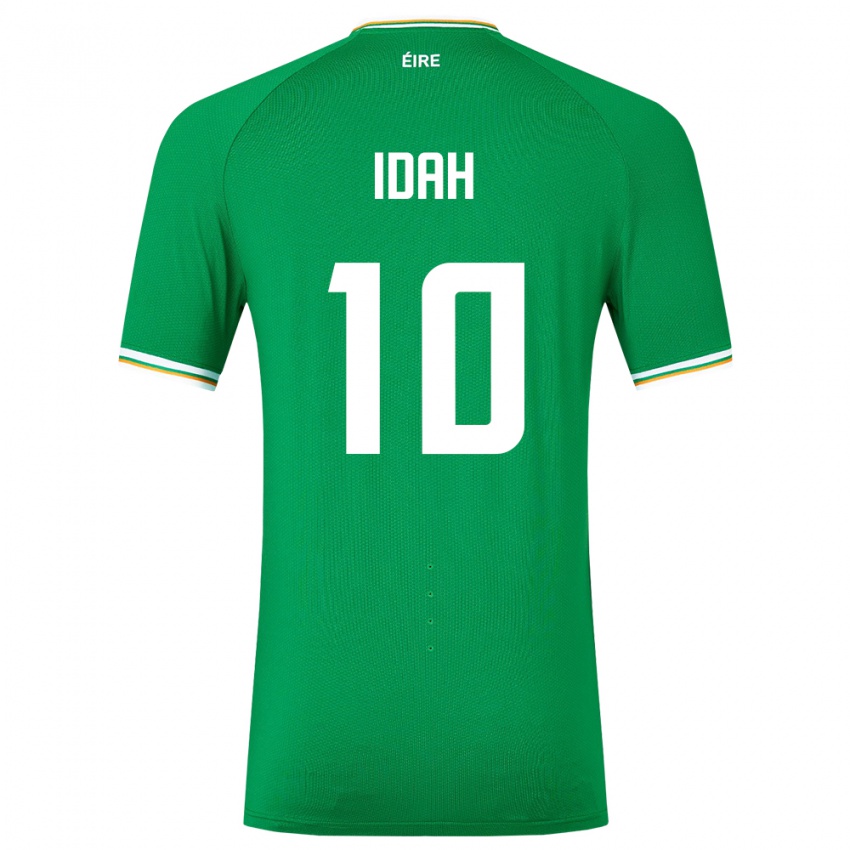 Homem Camisola Irlanda Adam Idah #10 Verde Principal 24-26 Camisa Brasil