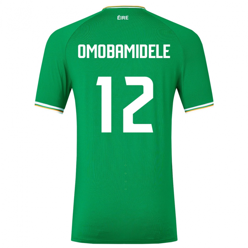 Homem Camisola Irlanda Andrew Omobamidele #12 Verde Principal 24-26 Camisa Brasil