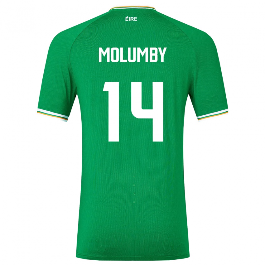 Homem Camisola Irlanda Jayson Molumby #14 Verde Principal 24-26 Camisa Brasil