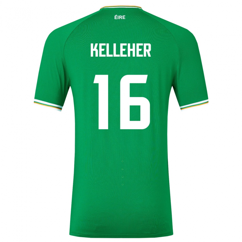 Homem Camisola Irlanda Caoimhín Kelleher #16 Verde Principal 24-26 Camisa Brasil