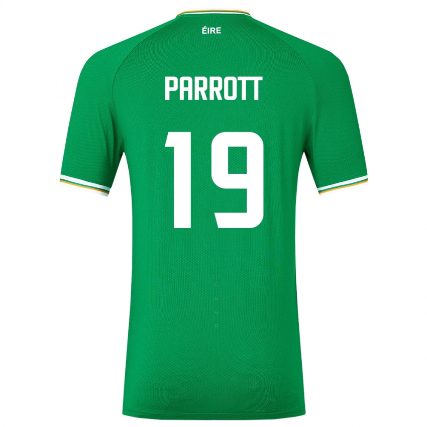 Homem Camisola Irlanda Troy Parrott #19 Verde Principal 24-26 Camisa Brasil