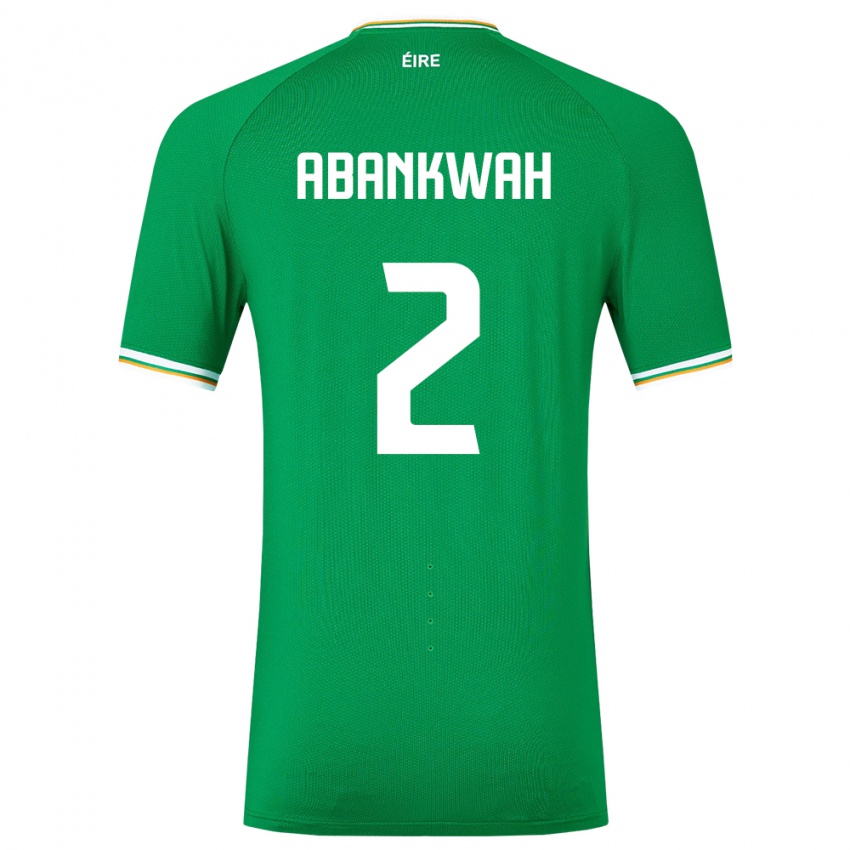 Homem Camisola Irlanda James Abankwah #2 Verde Principal 24-26 Camisa Brasil