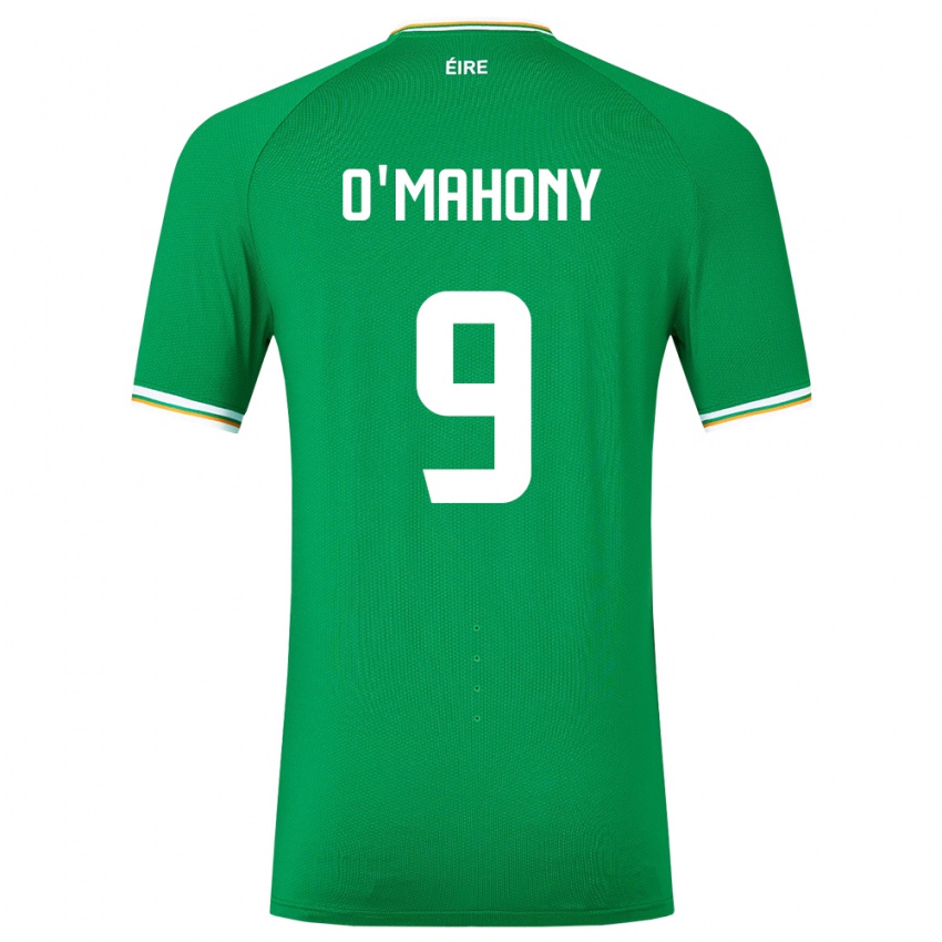 Homem Camisola Irlanda Mark O'mahony #9 Verde Principal 24-26 Camisa Brasil