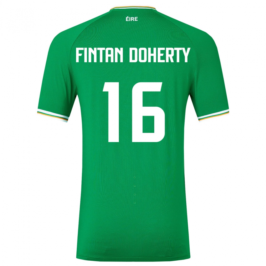 Homem Camisola Irlanda Fintan Doherty #16 Verde Principal 24-26 Camisa Brasil