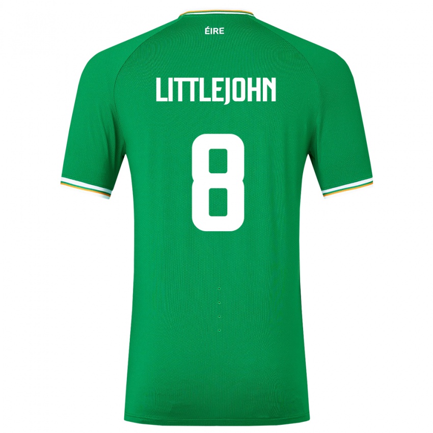 Homem Camisola Irlanda Ruesha Littlejohn #8 Verde Principal 24-26 Camisa Brasil