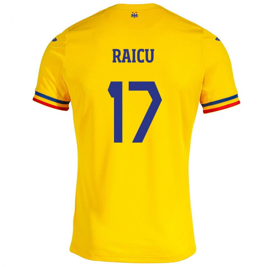 Homem Camisola Romênia Alin Raicu #17 Amarelo Principal 24-26 Camisa Brasil