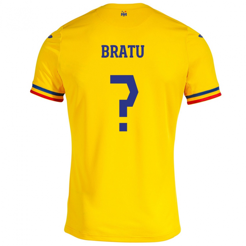 Homem Camisola Romênia Antonia Bratu #0 Amarelo Principal 24-26 Camisa Brasil