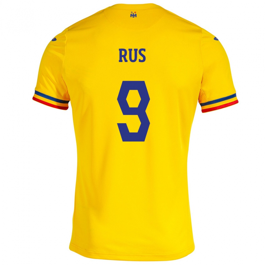 Homem Camisola Romênia Laura Rus #9 Amarelo Principal 24-26 Camisa Brasil