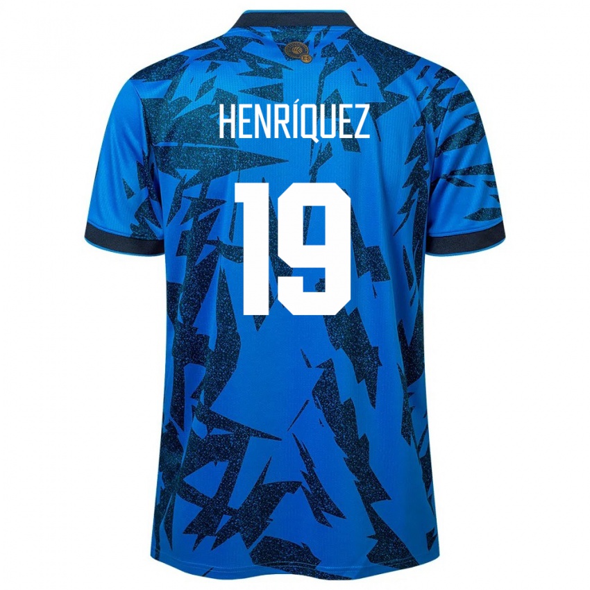 Homem Camisola El Salvador Alejandro Henríquez #19 Azul Principal 24-26 Camisa Brasil