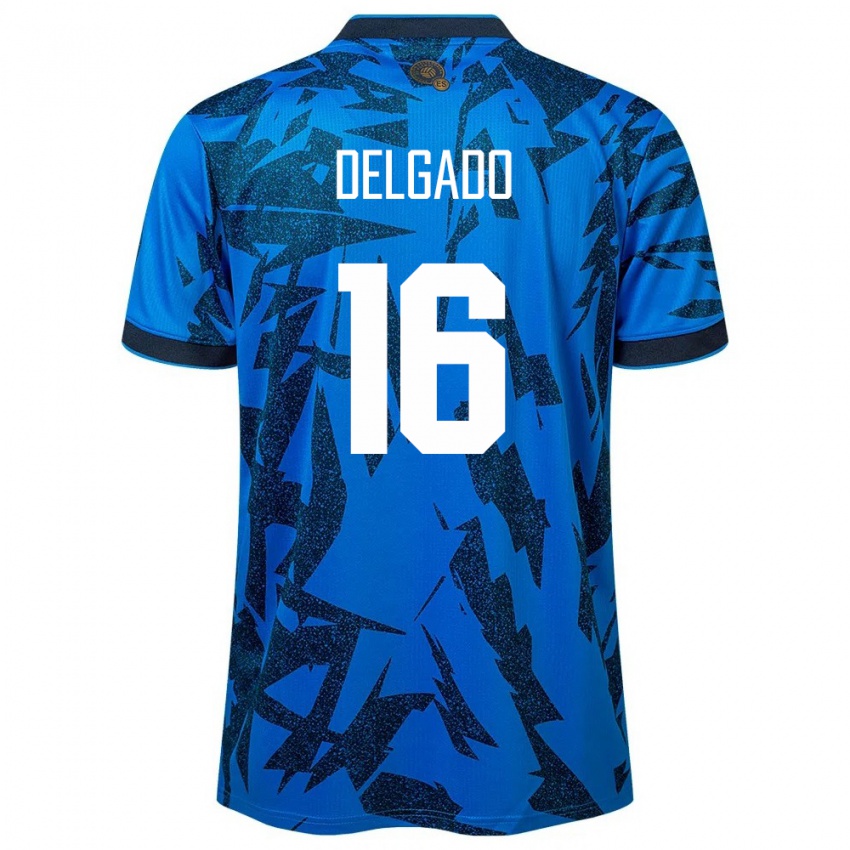 Homem Camisola El Salvador Vasthy Delgado #16 Azul Principal 24-26 Camisa Brasil