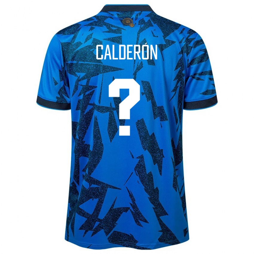 Homem Camisola El Salvador Paola Calderón #0 Azul Principal 24-26 Camisa Brasil