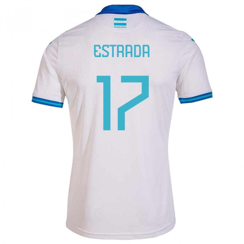 Homem Camisola Honduras Saúl Estrada #17 Branco Principal 24-26 Camisa Brasil