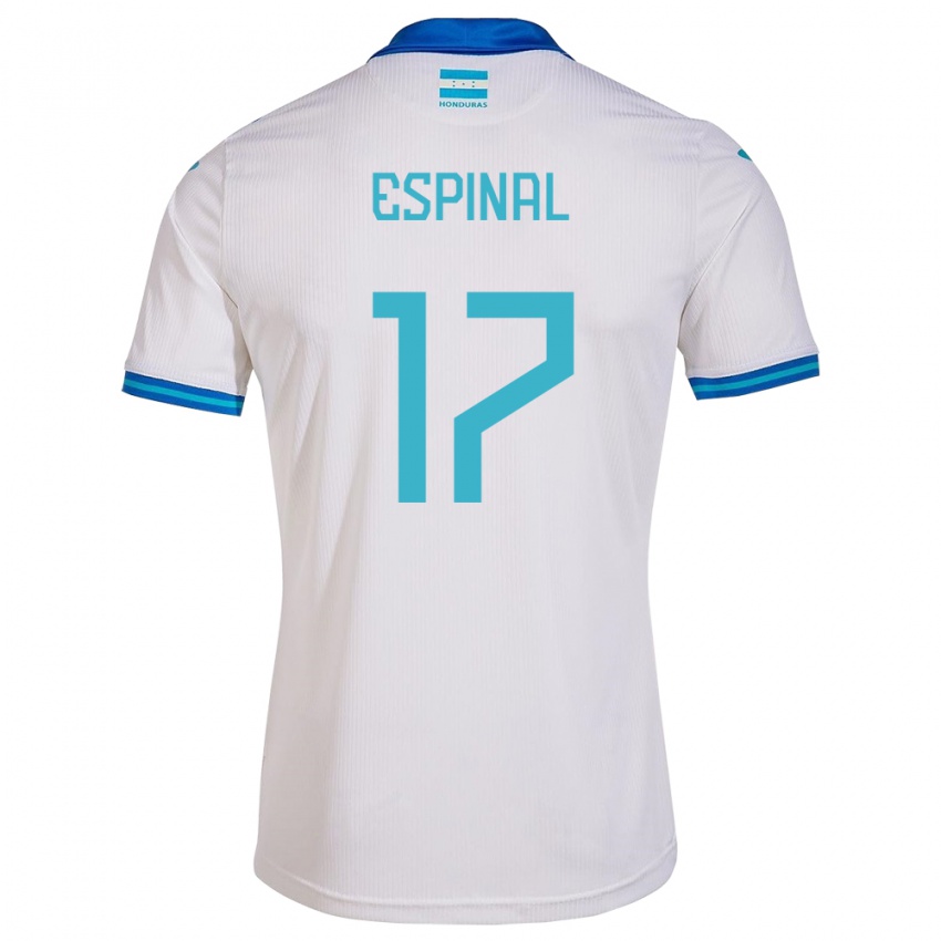 Homem Camisola Honduras Johana Espinal #17 Branco Principal 24-26 Camisa Brasil