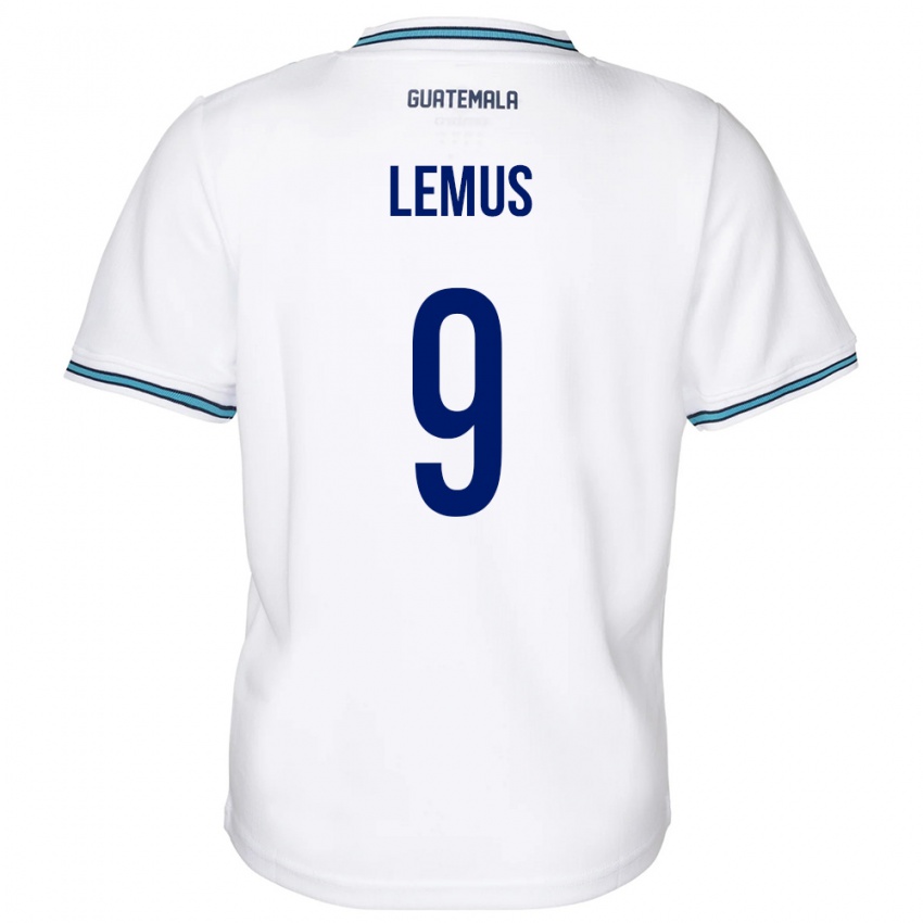 Homem Camisola Guatemala Erick Lemus #9 Branco Principal 24-26 Camisa Brasil