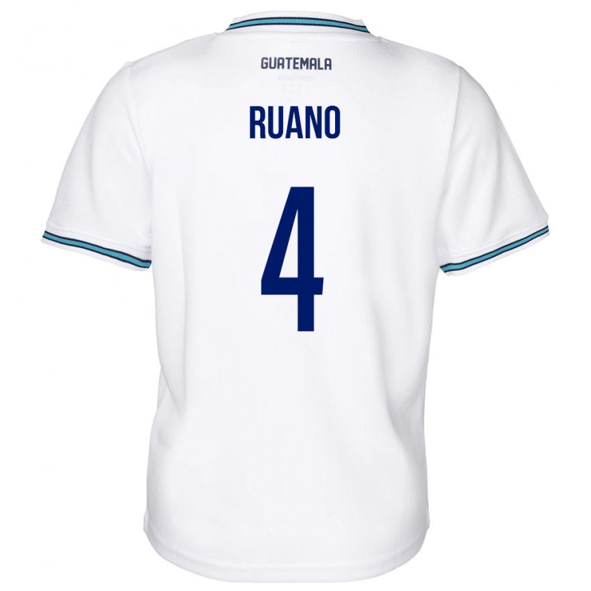 Homem Camisola Guatemala Michelle Ruano #4 Branco Principal 24-26 Camisa Brasil