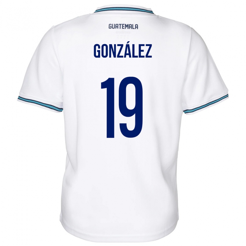 Homem Camisola Guatemala Karen González #19 Branco Principal 24-26 Camisa Brasil