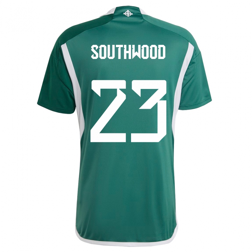 Homem Camisola Irlanda Do Norte Luke Southwood #23 Verde Principal 24-26 Camisa Brasil