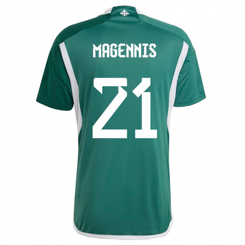 Homem Camisola Irlanda Do Norte Josh Magennis #21 Verde Principal 24-26 Camisa Brasil