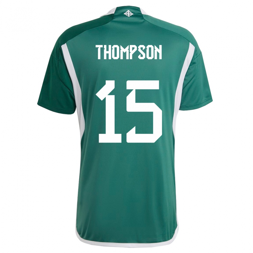 Homem Camisola Irlanda Do Norte Jordan Thompson #15 Verde Principal 24-26 Camisa Brasil