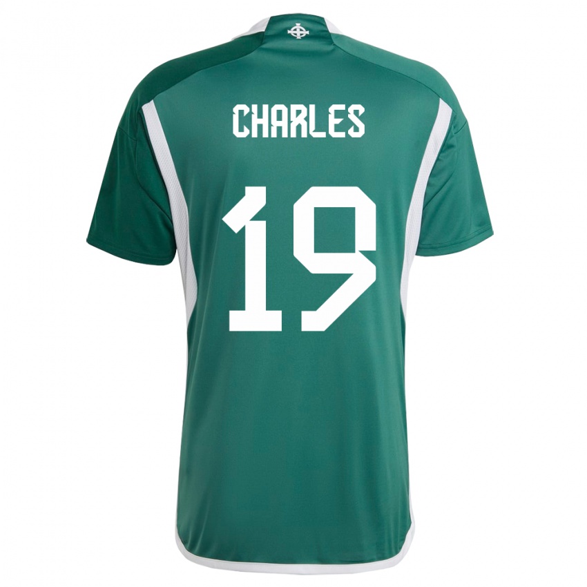 Homem Camisola Irlanda Do Norte Shea Charles #19 Verde Principal 24-26 Camisa Brasil