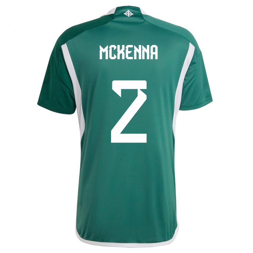 Homem Camisola Irlanda Do Norte Rebecca Mckenna #2 Verde Principal 24-26 Camisa Brasil