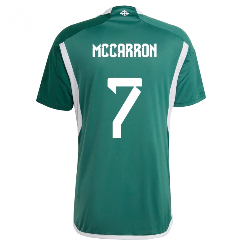 Homem Camisola Irlanda Do Norte Chloe Mccarron #7 Verde Principal 24-26 Camisa Brasil