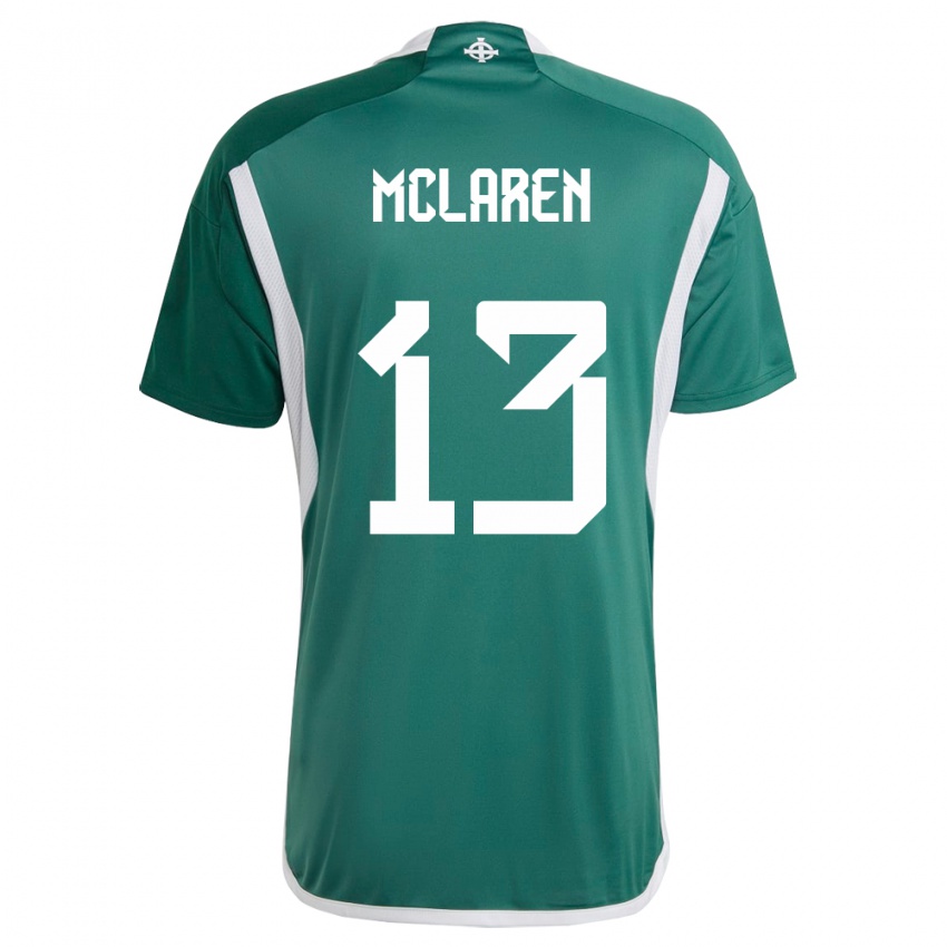 Homem Camisola Irlanda Do Norte Rachel Mclaren #13 Verde Principal 24-26 Camisa Brasil