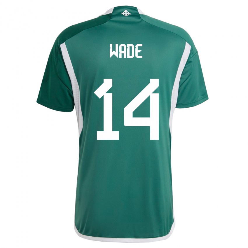 Homem Camisola Irlanda Do Norte Lauren Wade #14 Verde Principal 24-26 Camisa Brasil