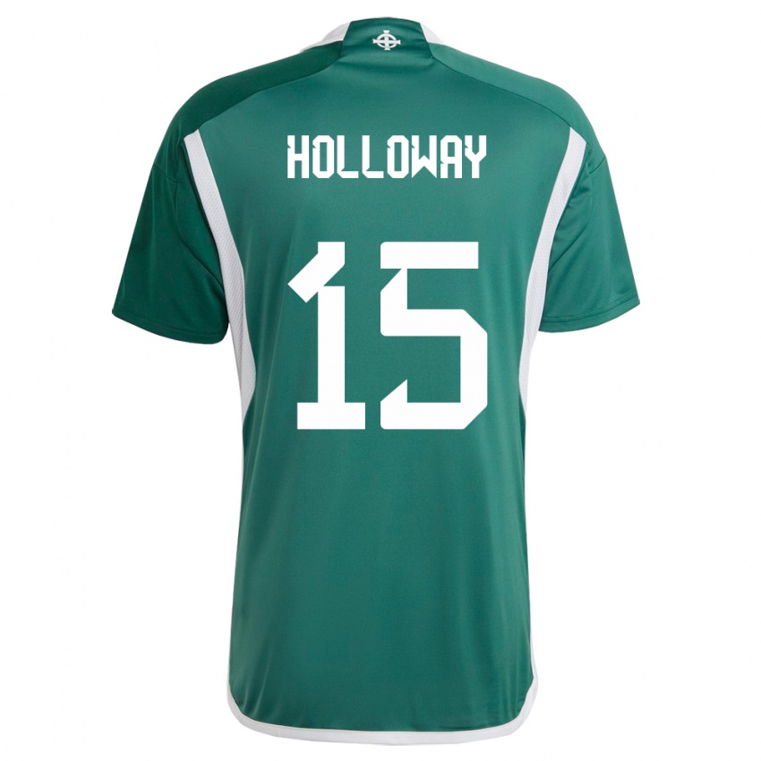 Homem Camisola Irlanda Do Norte Rebecca Holloway #15 Verde Principal 24-26 Camisa Brasil