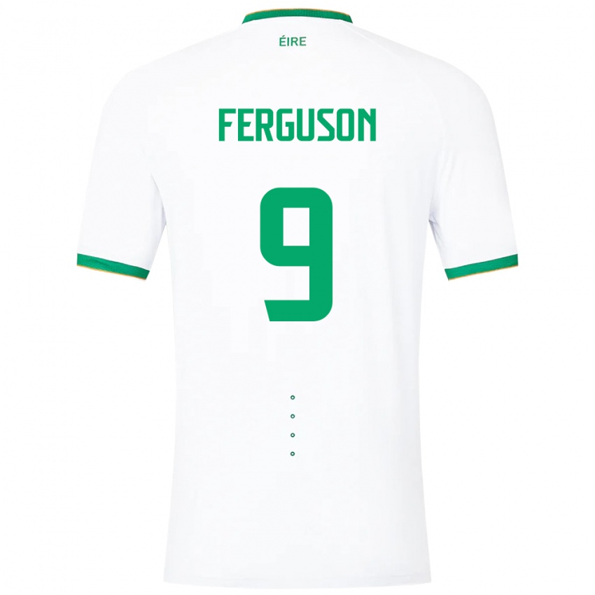 Homem Camisola Irlanda Evan Ferguson #9 Branco Alternativa 24-26 Camisa Brasil