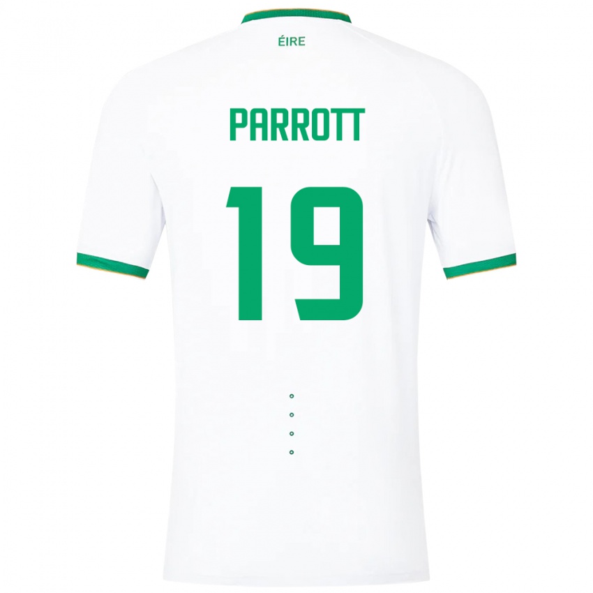 Homem Camisola Irlanda Troy Parrott #19 Branco Alternativa 24-26 Camisa Brasil