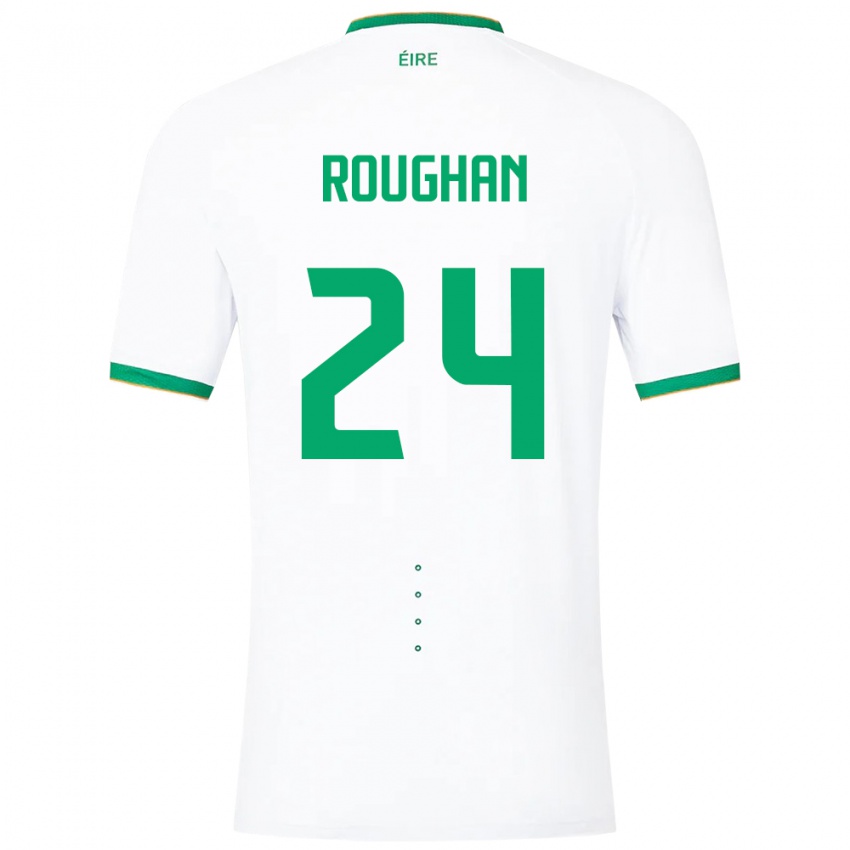 Homem Camisola Irlanda Sean Roughan #24 Branco Alternativa 24-26 Camisa Brasil