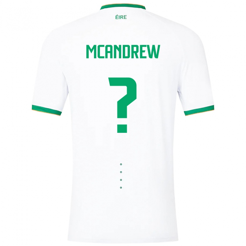 Homem Camisola Irlanda Niall Mcandrew #0 Branco Alternativa 24-26 Camisa Brasil