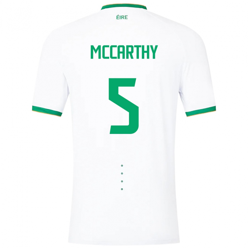 Homem Camisola Irlanda Taylor Mccarthy #5 Branco Alternativa 24-26 Camisa Brasil