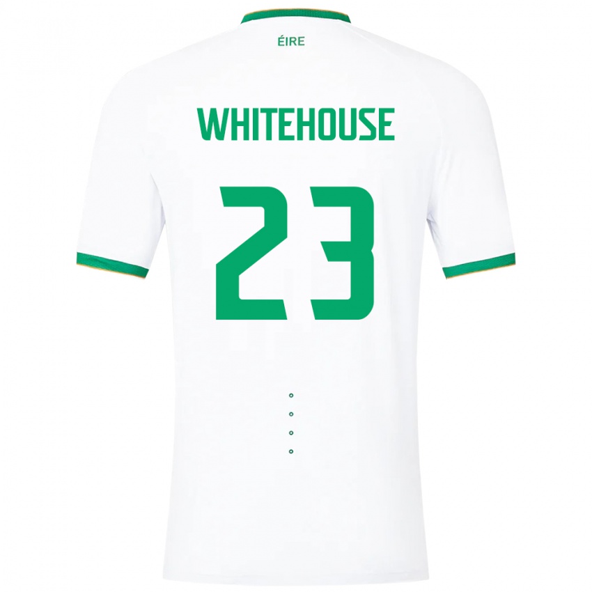 Homem Camisola Irlanda Sophie Whitehouse #23 Branco Alternativa 24-26 Camisa Brasil